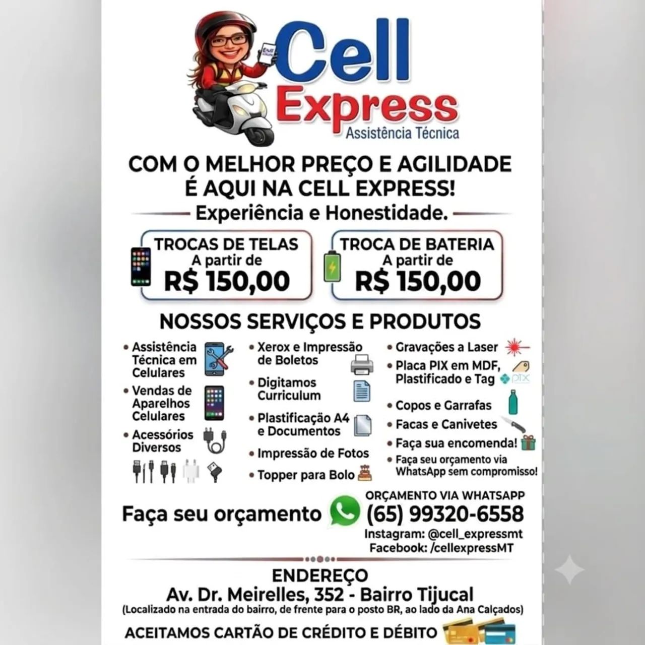 Assistência técnica em Celulares Tijucal 