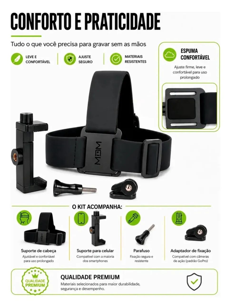 Suporte de cabeça para celular - Ajustável  - Foto 3