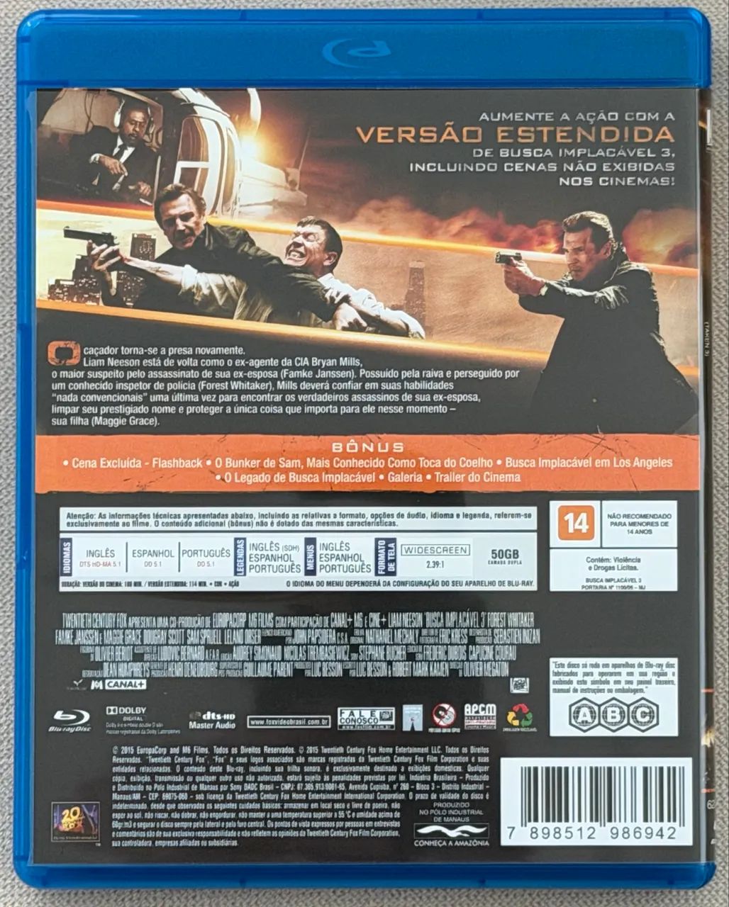 BLU-RAY BUSCA IMPLACÁVEL 3 (ORIGINAL) - Foto 2