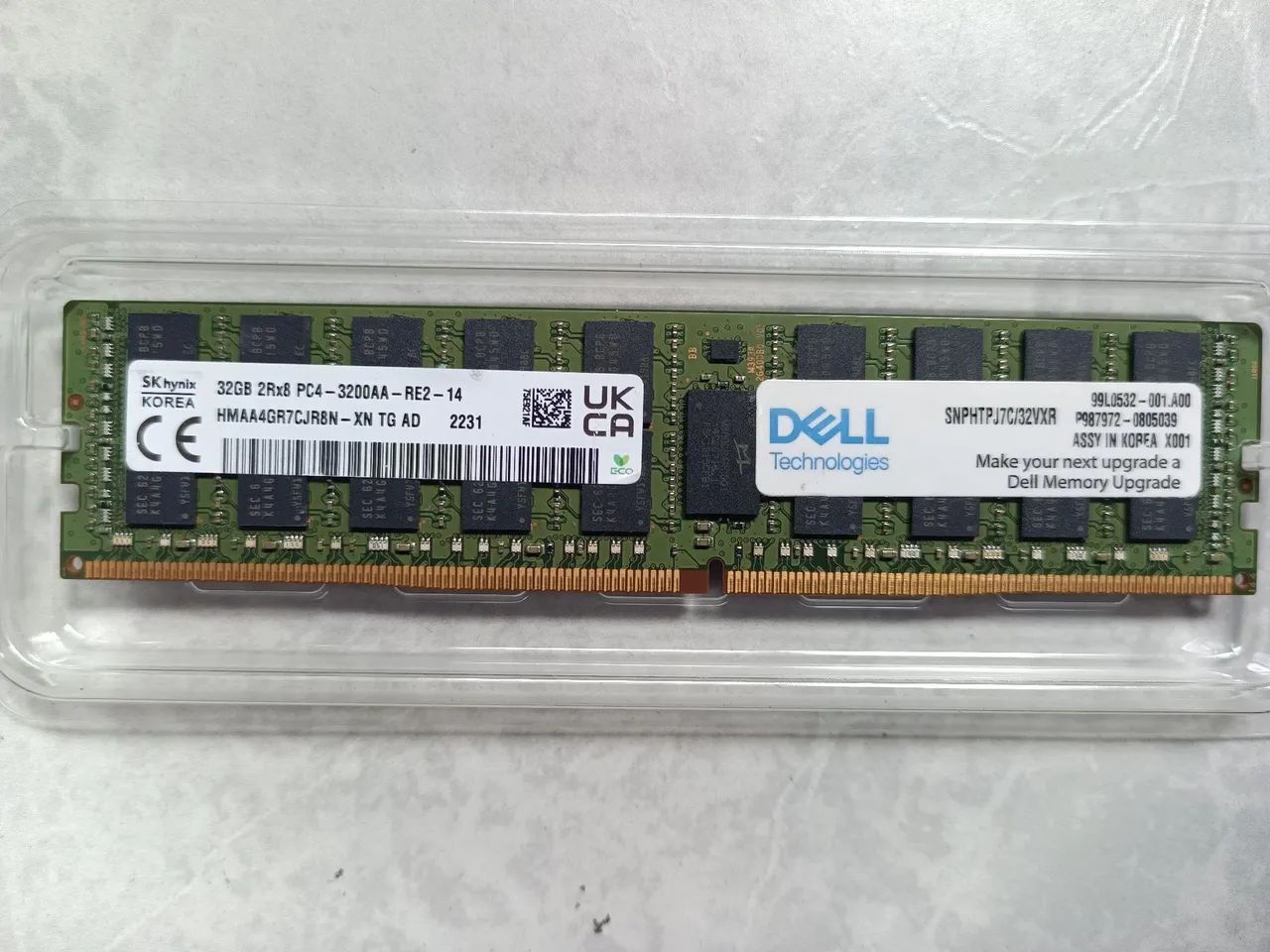 Memória ram DDR4 32gb 3200mhz ECC DELL