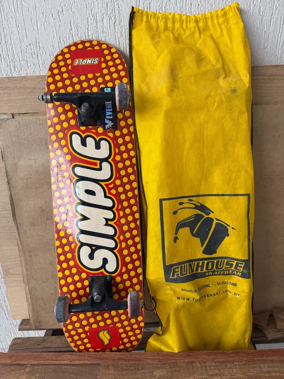 Skate Completo Simple 8.0 - Trucks Funhouse + Rolamentos Everlong - Foto 4