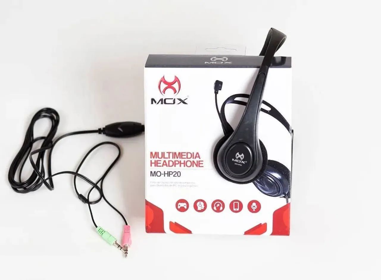 Headphone Com Fio e Microfone MOX MO-HP20