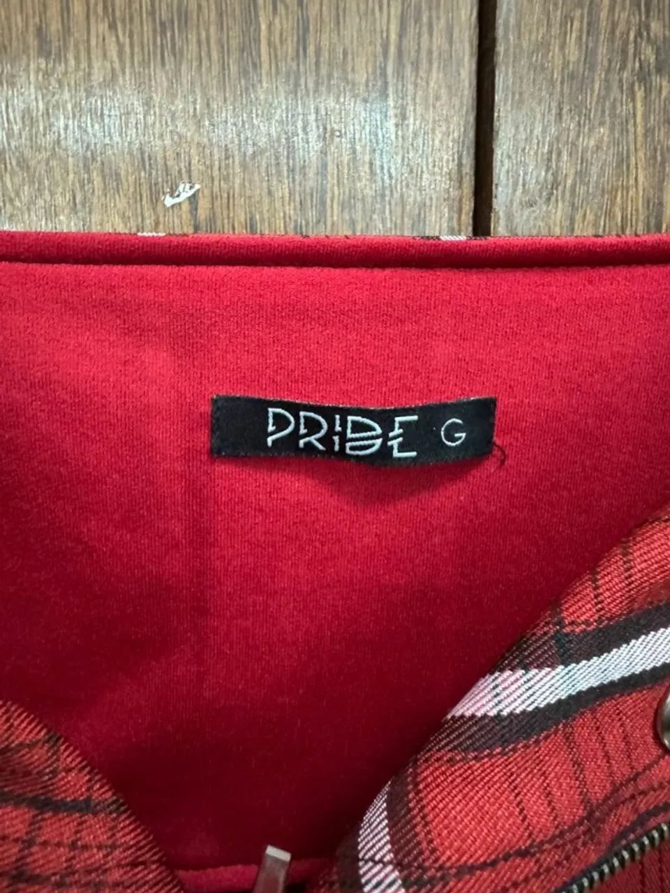 cropped pride xadrez vermelho g - Foto 3