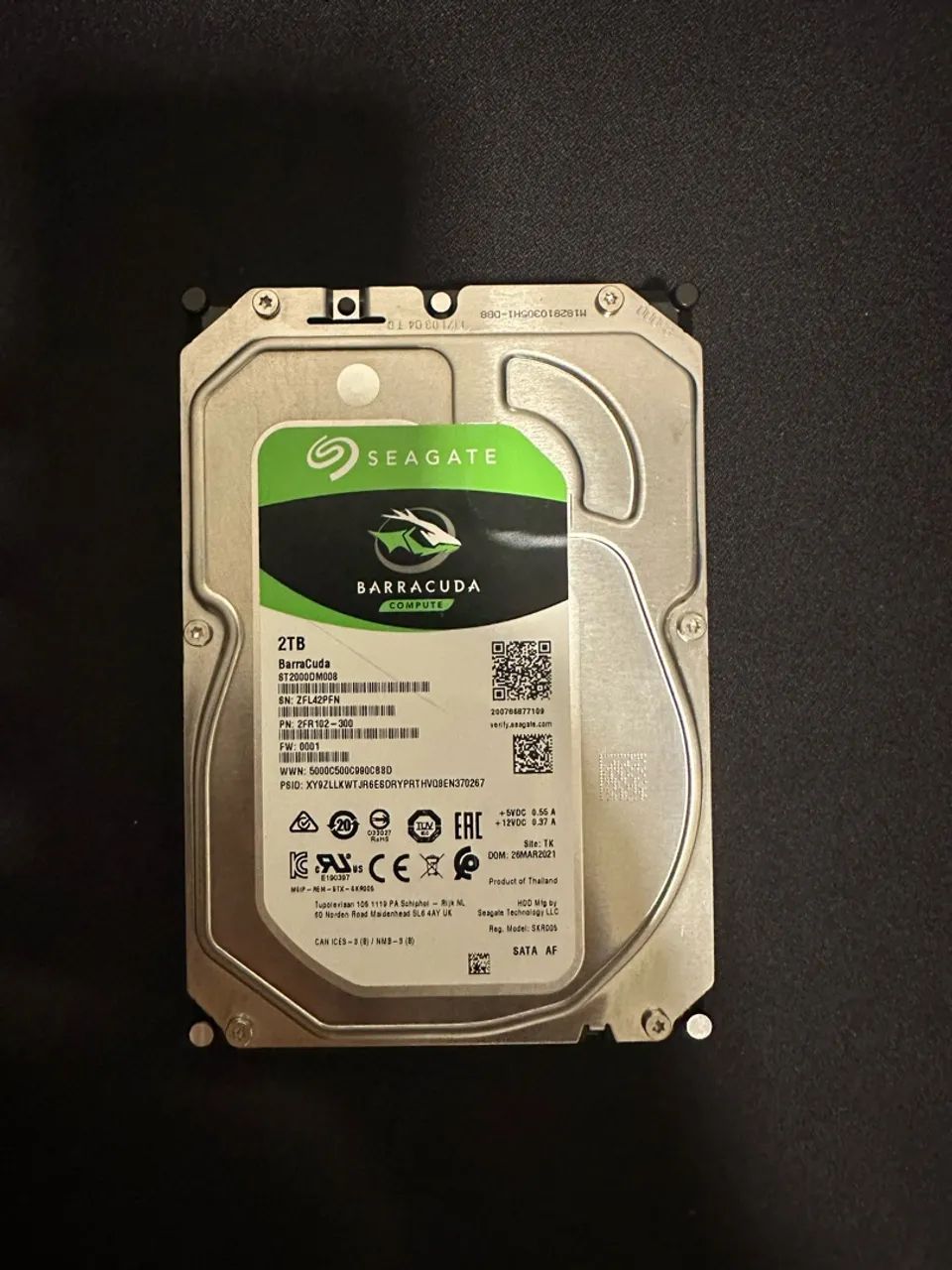 HD Seagate Barracuda 2Tb