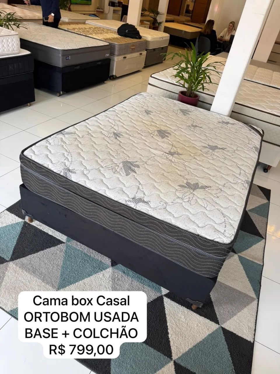 Cama Box Casal ORTOBOM USADA - ENTREGO 