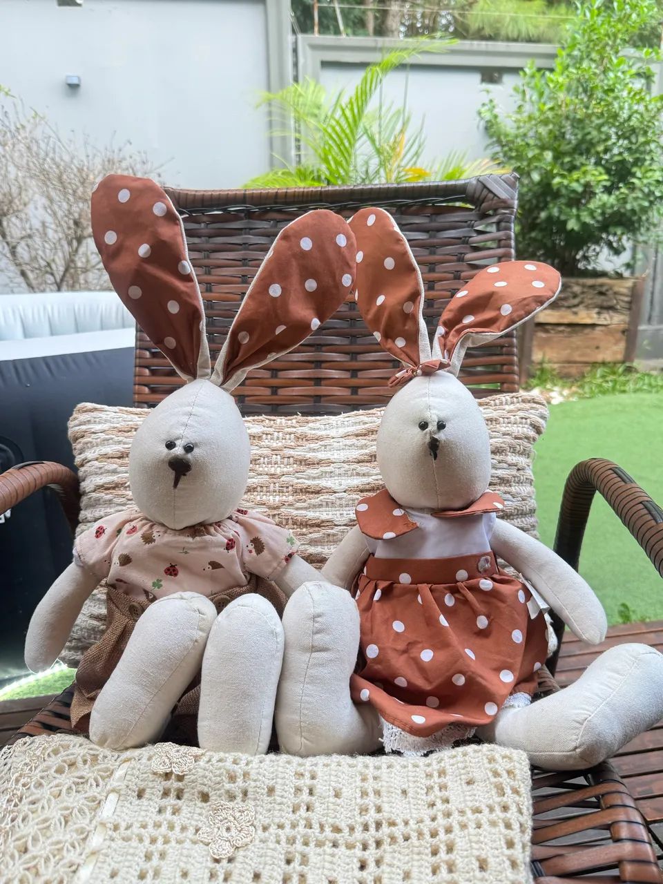 Casal de coelhos artesanais Gramado  - Foto 4