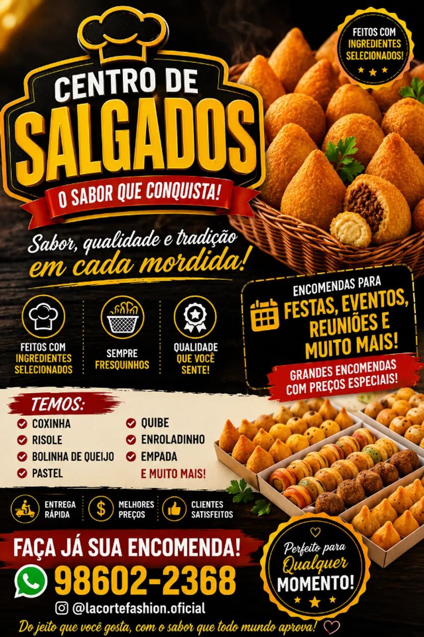 Encomendas de salgados 