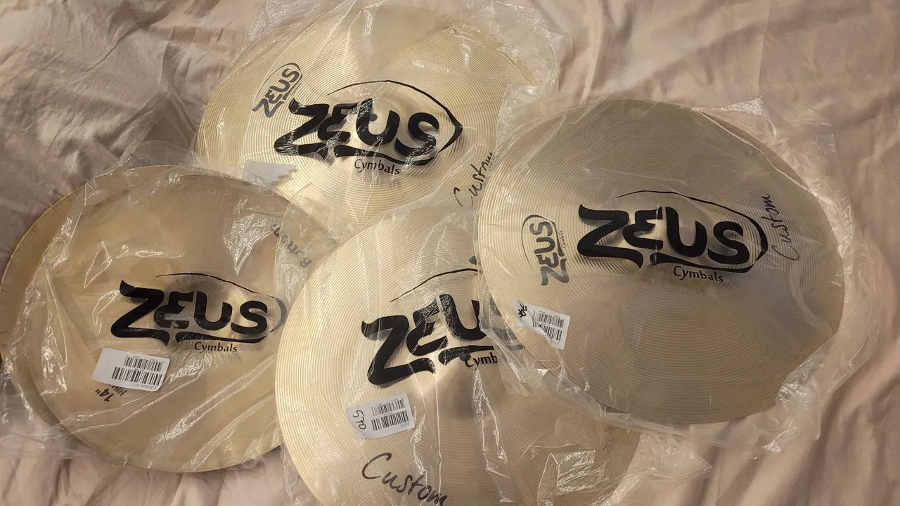 Kit de pratos Zeus Custom 2x14/17/18/20 - Instrumentos musicais