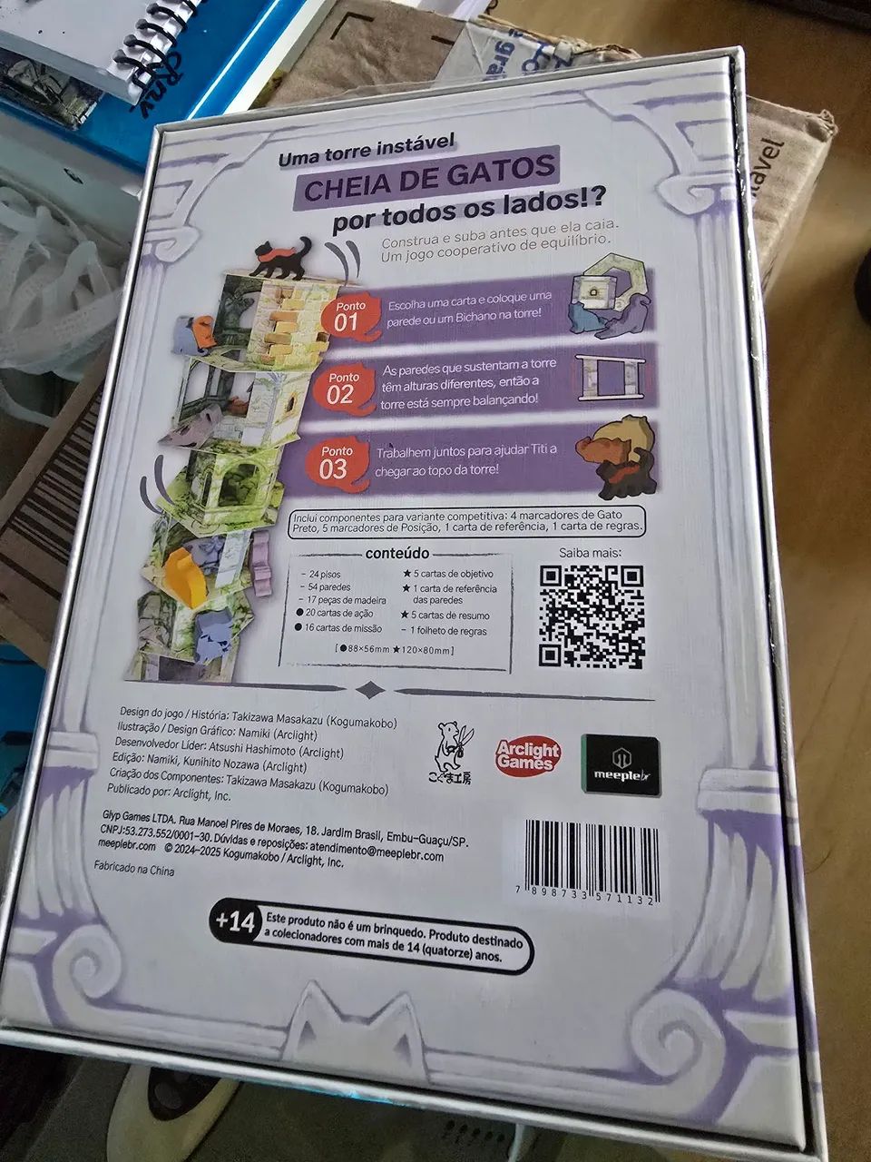 O gato e a torre jogo tabuleiro boardgame - Foto 3