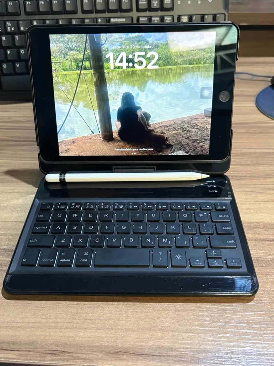 iPad mini 5 64 GB + Apple Pencil original + Capa com teclado - Foto 3