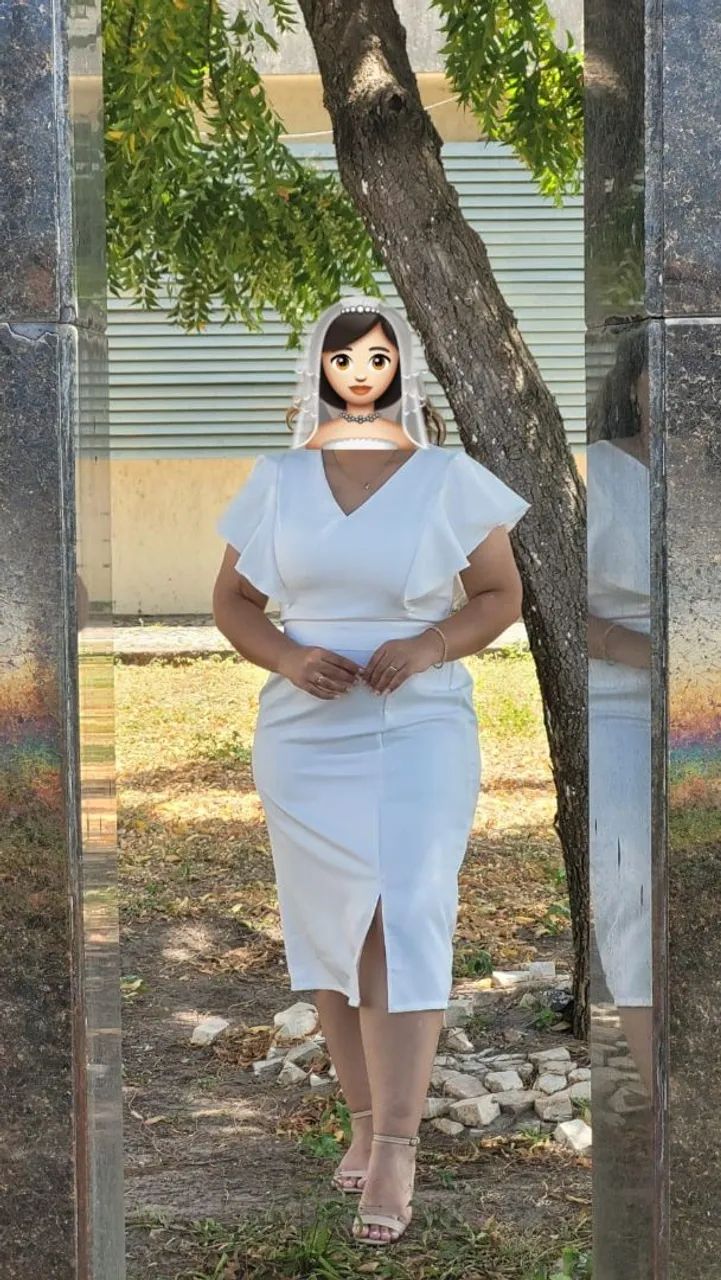 VESTIDO DE NOIVA CIVIL - VESTIDO BRANCO - Foto 3