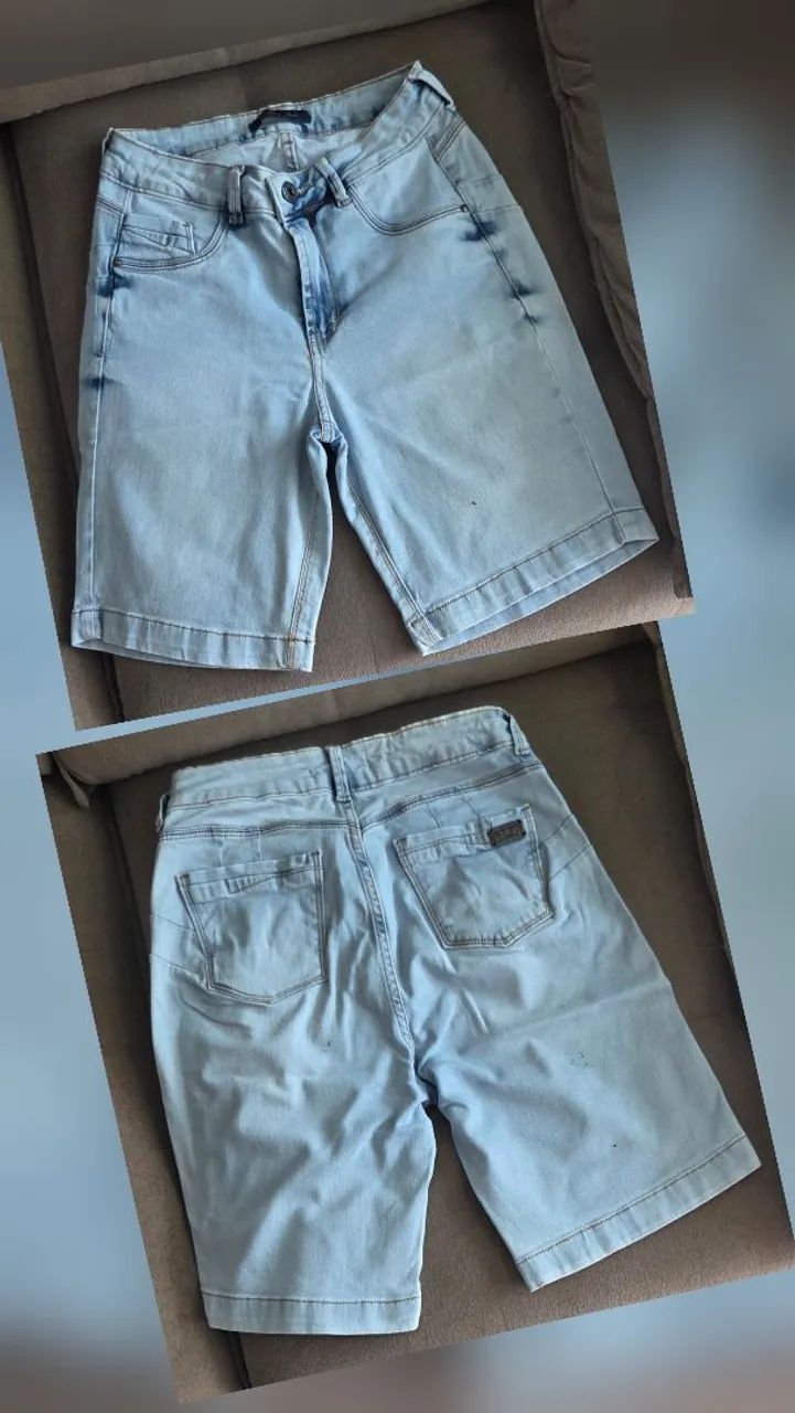 Bermuda  Jeans 38 V.O Jeans com elastano  - Foto 5
