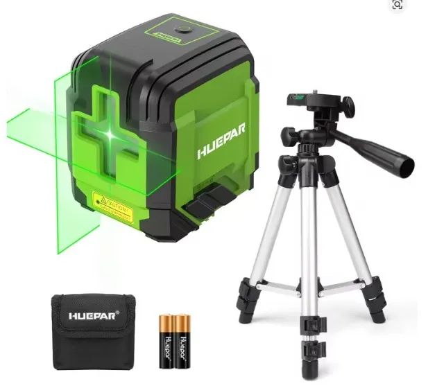 Nível Laser Huepar 2 linhas com tripé autonivelante horizontal e vertical