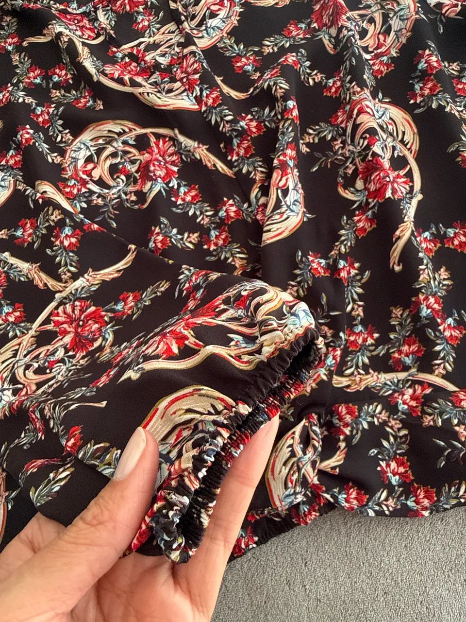 Blusa de manga longa tecido crepe - Foto 3