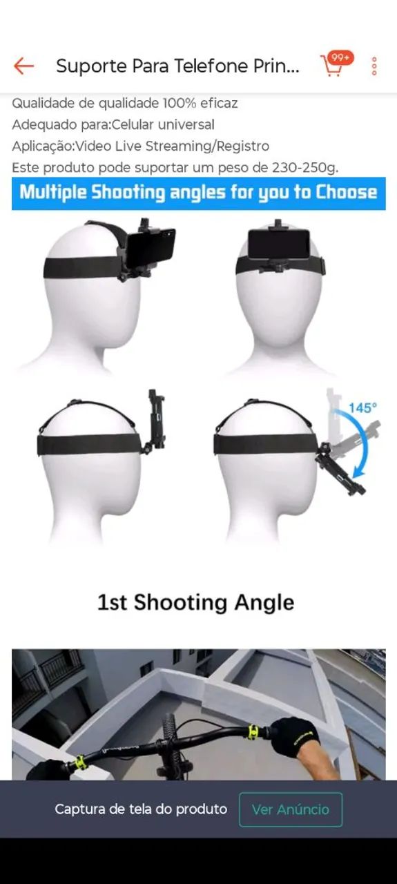 Suporte de cabeça para celular  - Foto 4