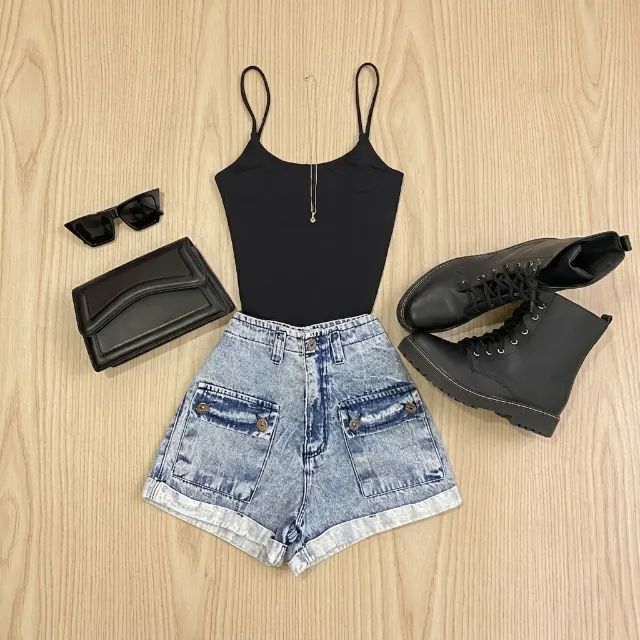 Short Jeans Lavagem Azul Clara 36 - Foto 3