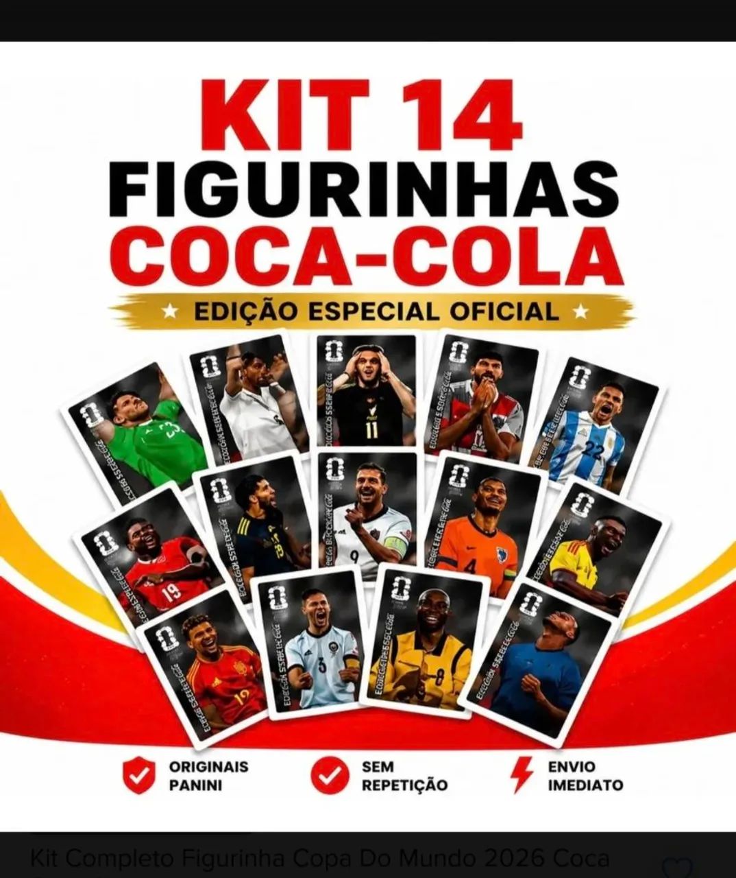 Kit completo Figurinhas Coca Cola 