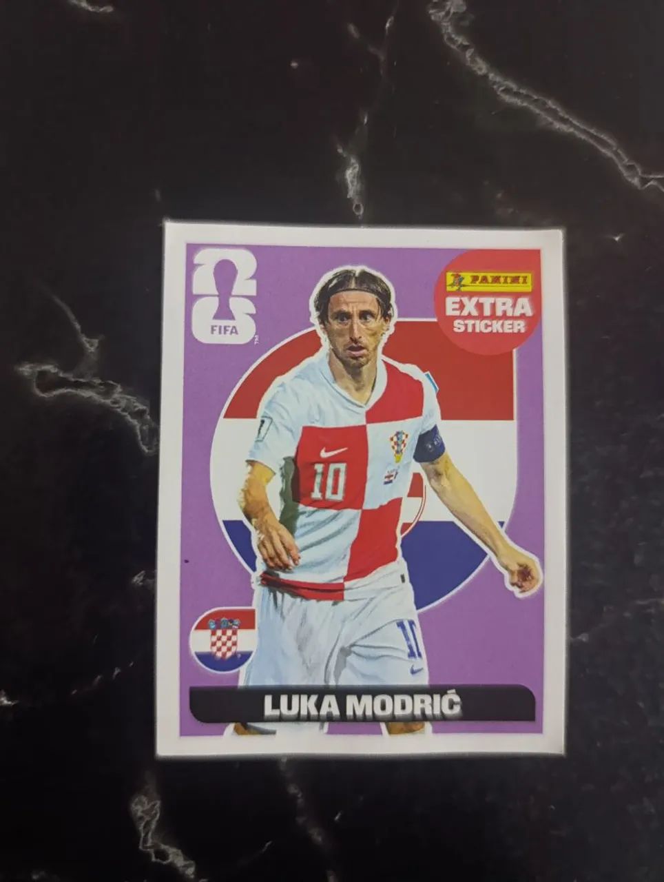Figurinha legend Modric extra stick bordo