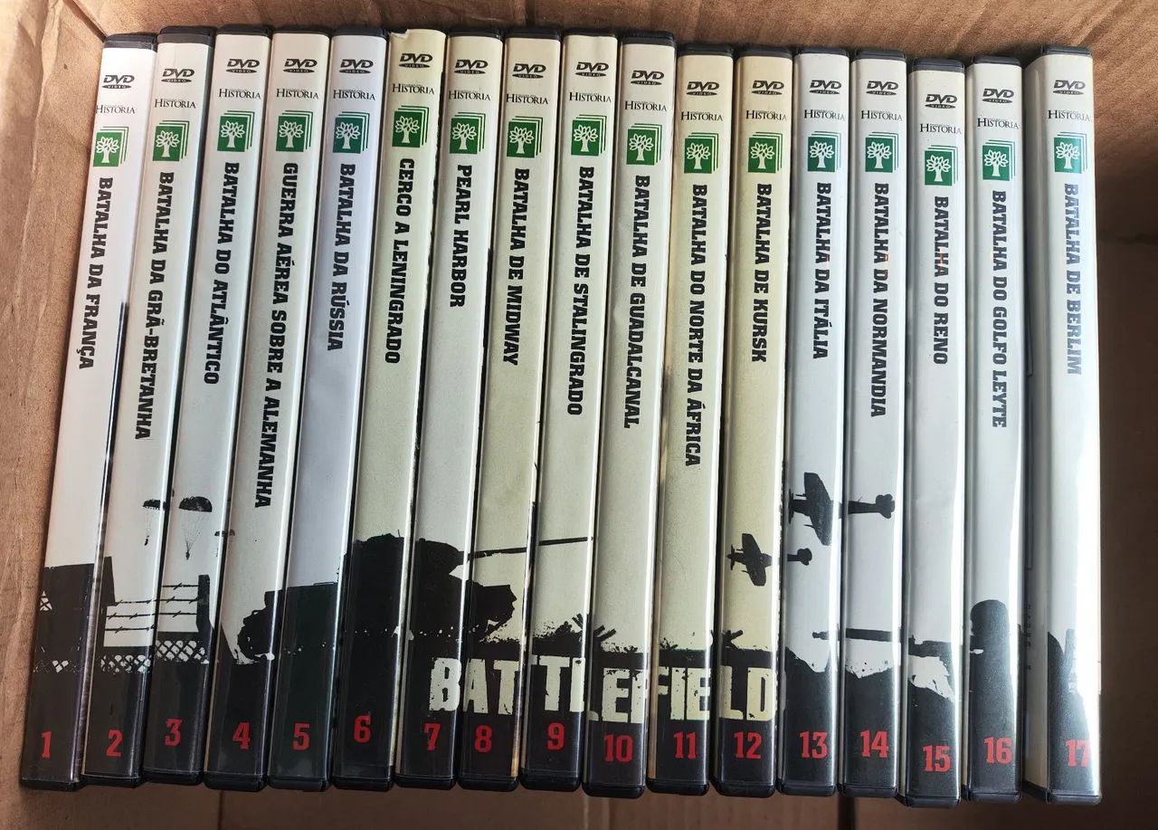 Coleção DVD Battlefield - 17 DVDs 