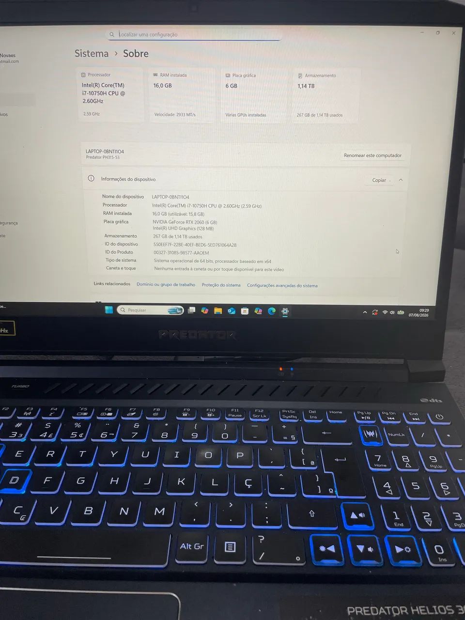 Notebook Acer Predator Helios 300 - Foto 2