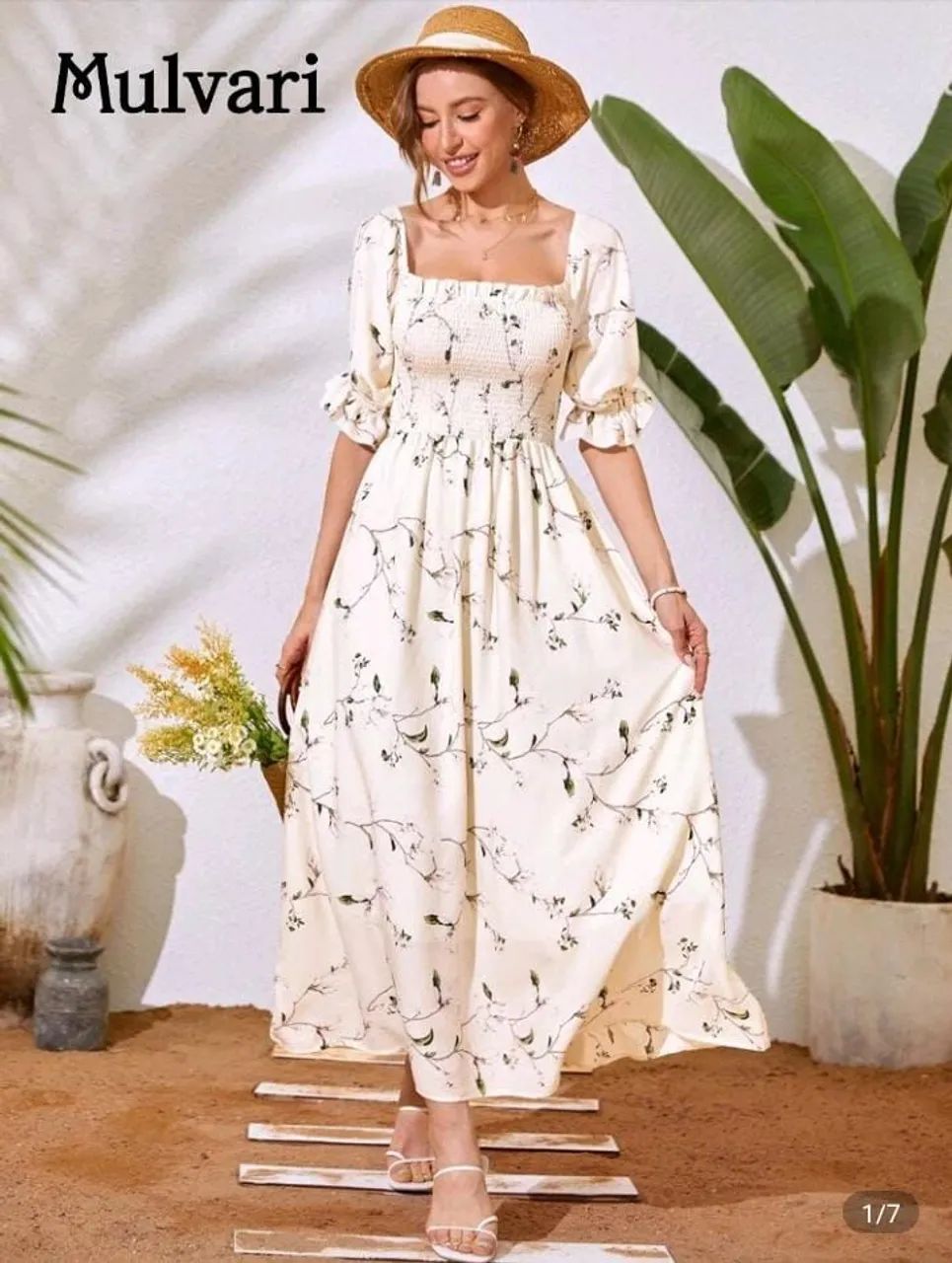 Vestido longo floral
