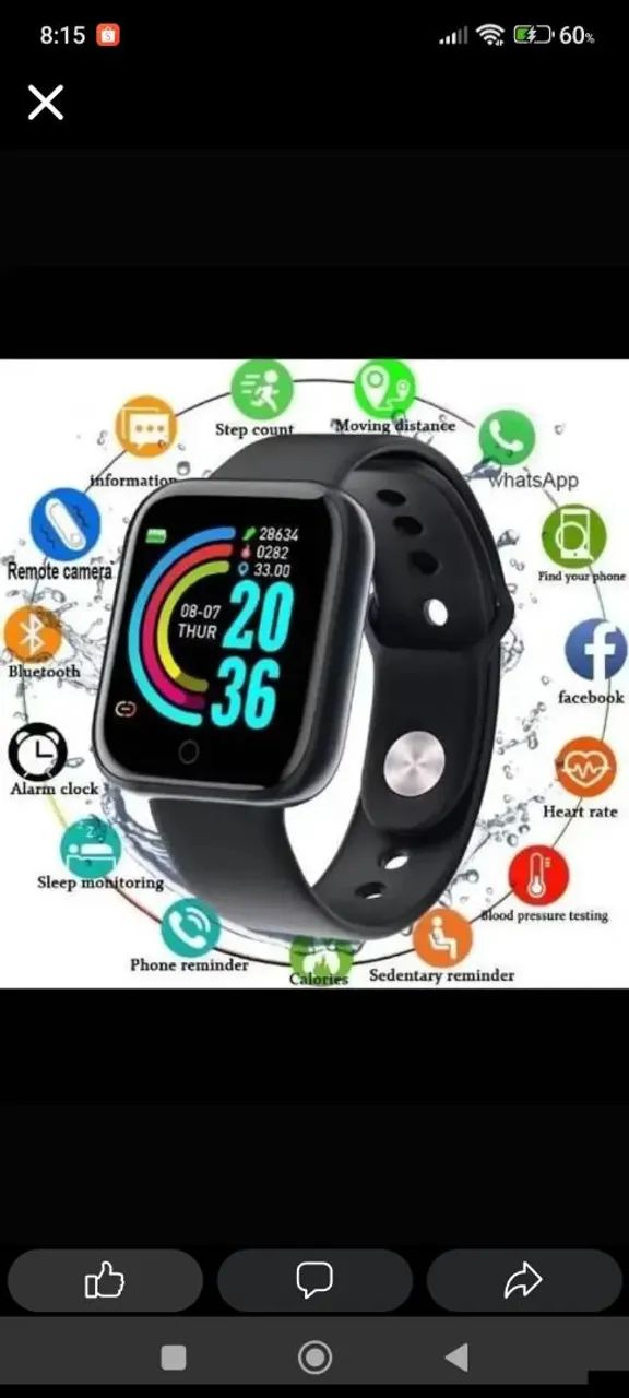Relogio smartwatch rosa - Foto 2