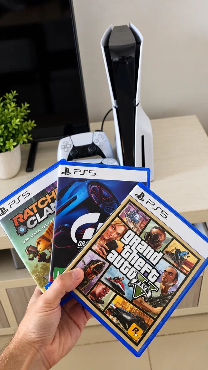 PS5 Slim 2 controles + Jogos NEGOCIO - Foto 3