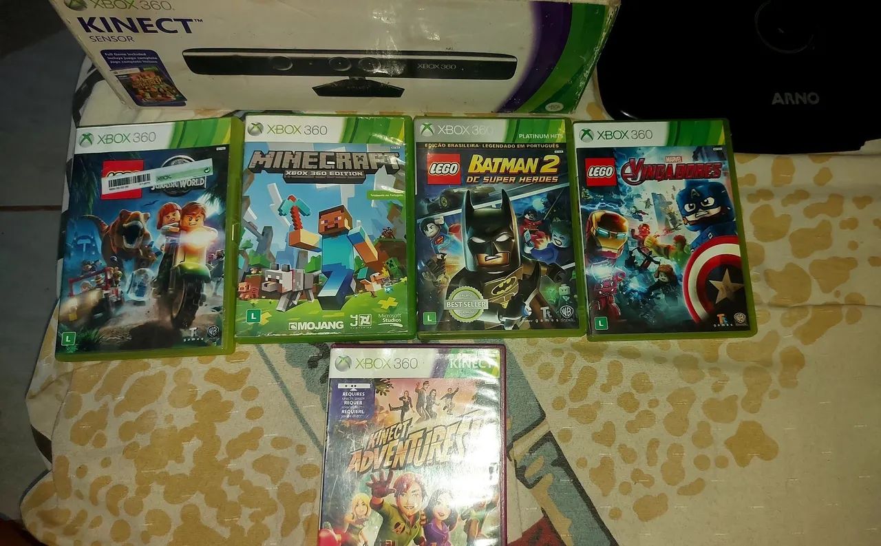 Kinect Sensor + 5 Jogos Originais - Foto 4