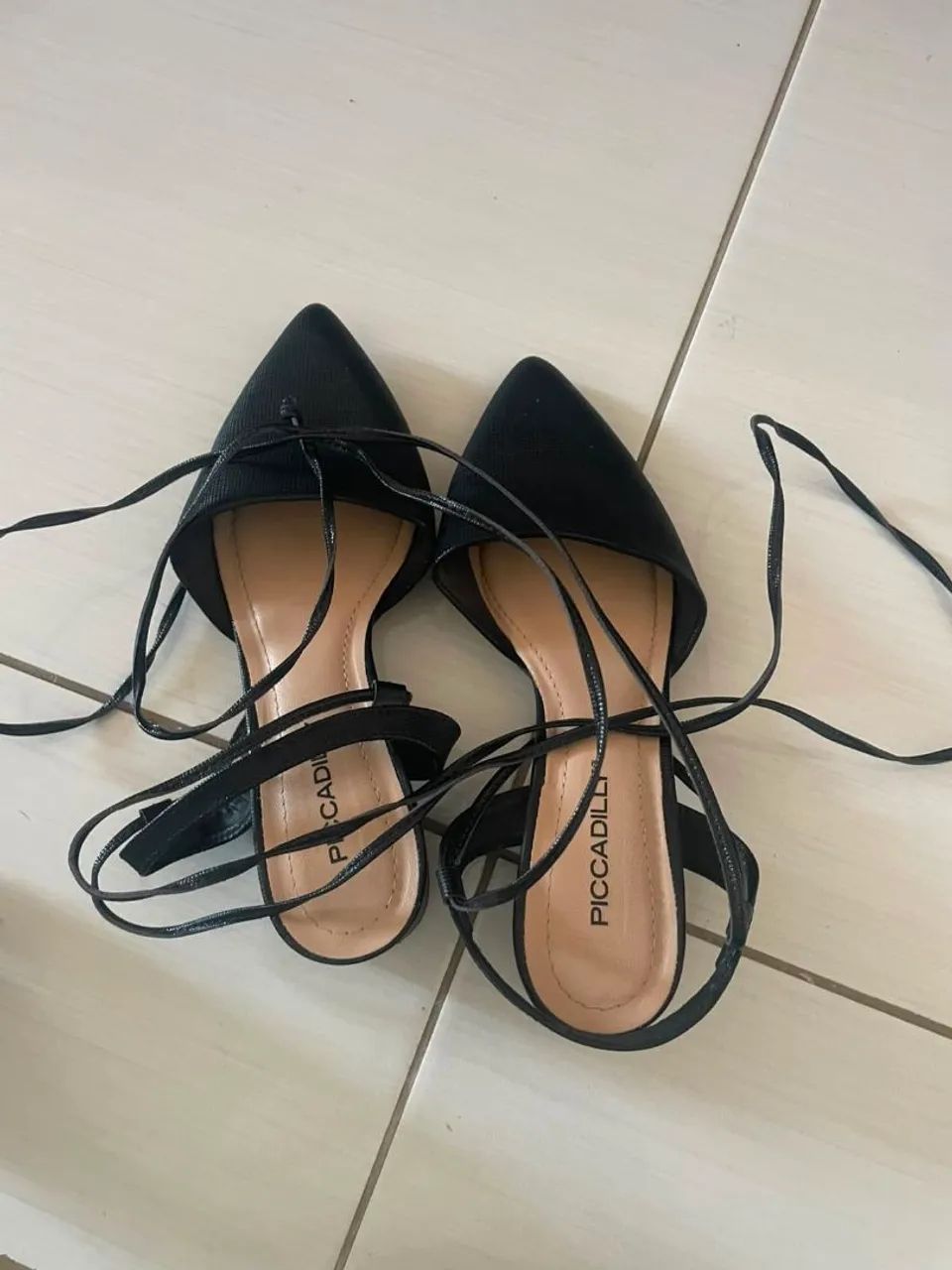 Sapato estilo Chanel Preto - Foto 3