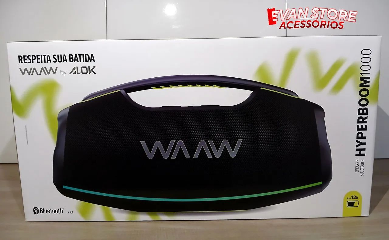 Caixa de som Waaw hyperboom1000 Lacrada 
