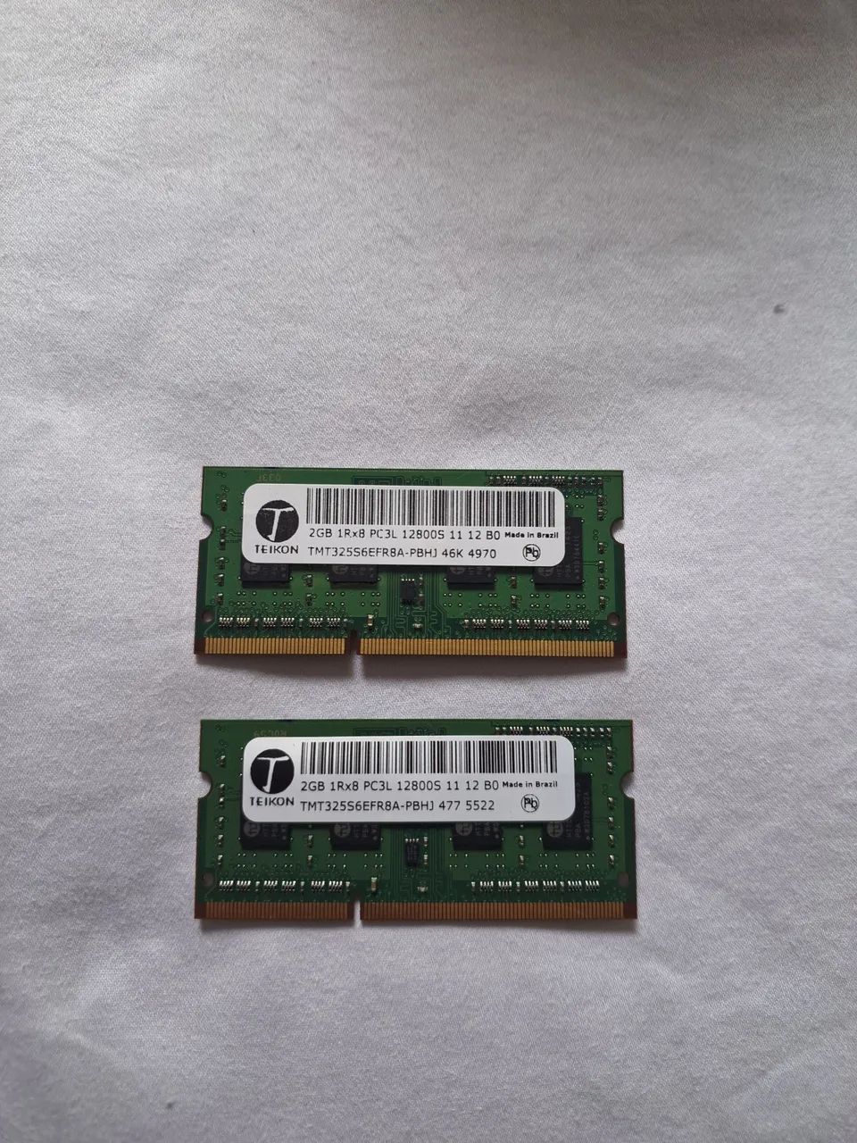 RAM 2x2 GB DDR3 SODIMM para notebooks 