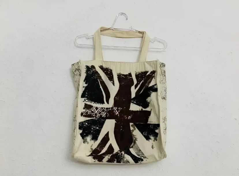 Hand Bag / Sacola Pano John John Estampada Bom Estado Usado - Foto 3