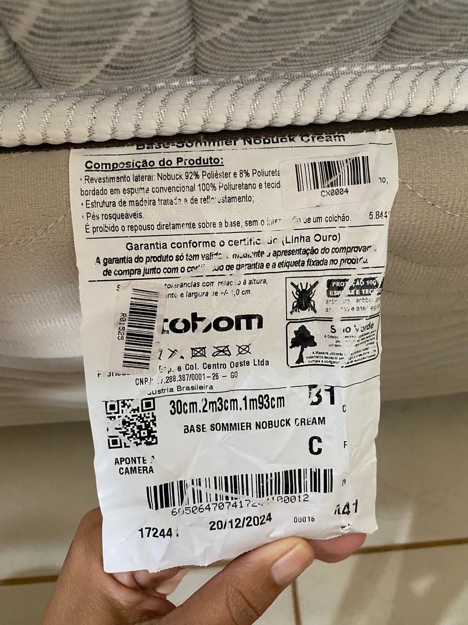Cama completa king, colchão orion ortobom com base e cabeceira - Foto 4