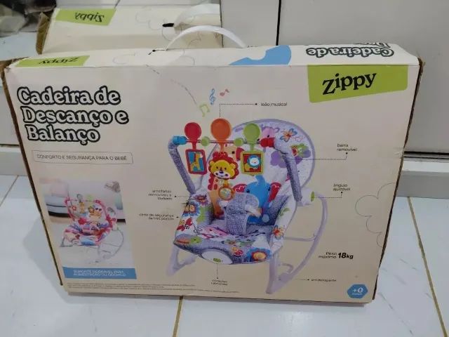 Cadeira de Descanso e Balanço para Bebê Vibratória Com Musical e Brinquedos - Foto 3