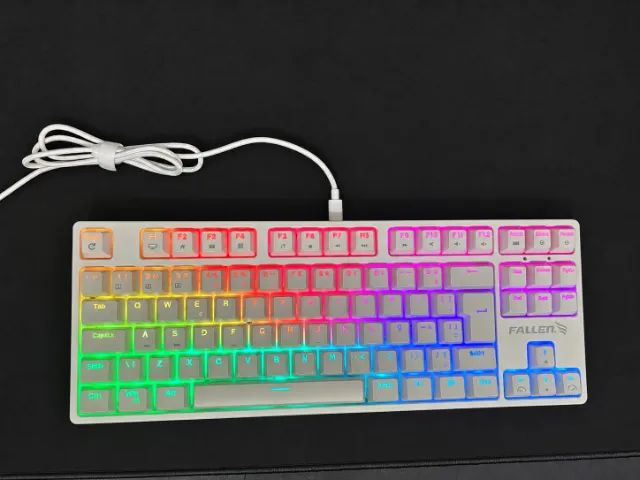 Teclado Fallen Pantera Pro TKL Branco - Foto 4