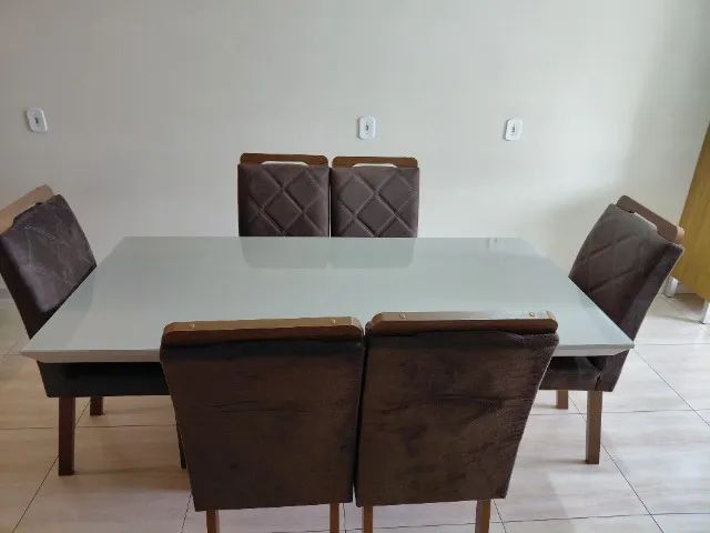 Conjunto de mesa de jantar com 6 cadeiras  - Foto 3