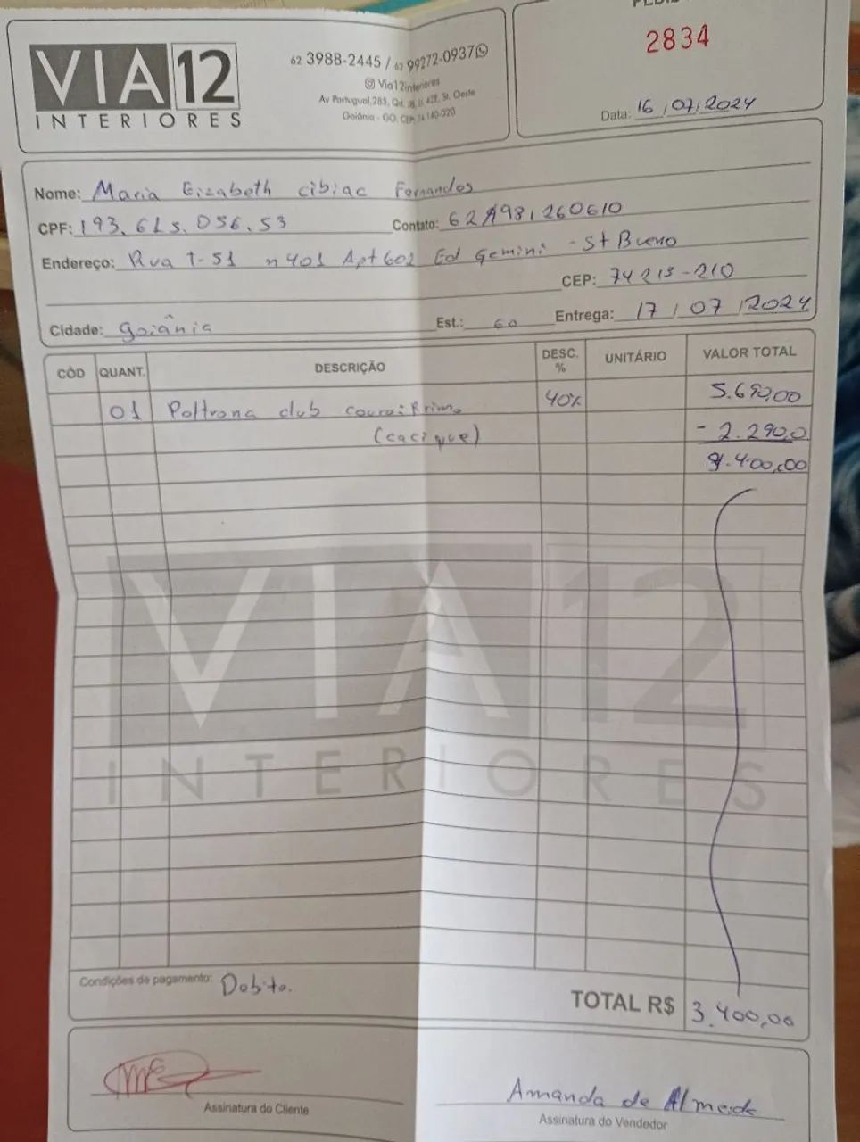 Poltrona de couro legítimo com nota fiscal - Foto 3