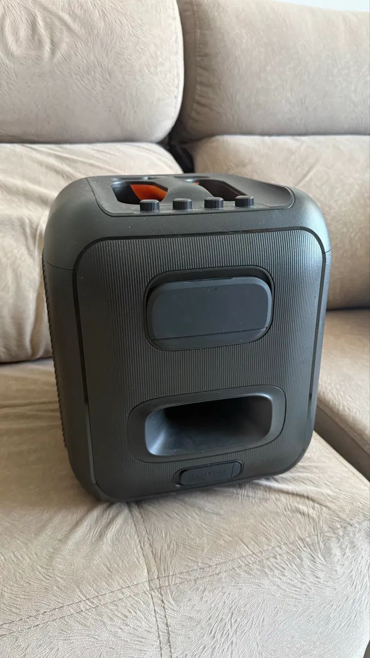 CAIXA DE SOM JBL COM 2 MICROFONES - Foto 4