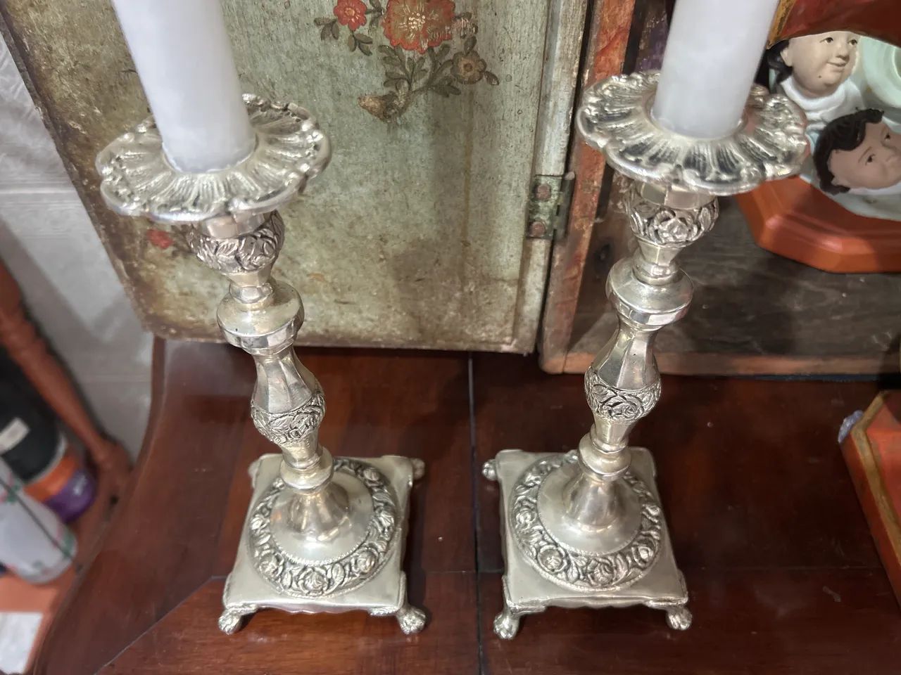 Par de castiçais antigos - Foto 5