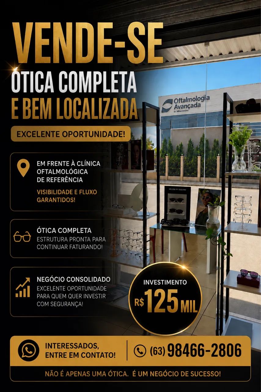 Ótica a venda em Palmas 