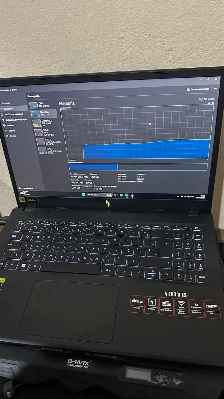 Nitro V15 RTX 3050 + 24GB RAM - Foto 2