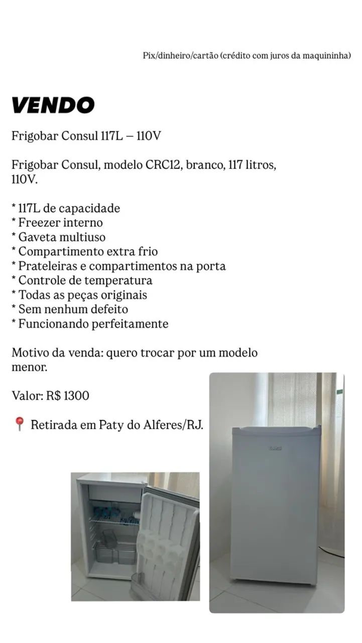 Frigobar Consul 117L - 110V - Foto 5