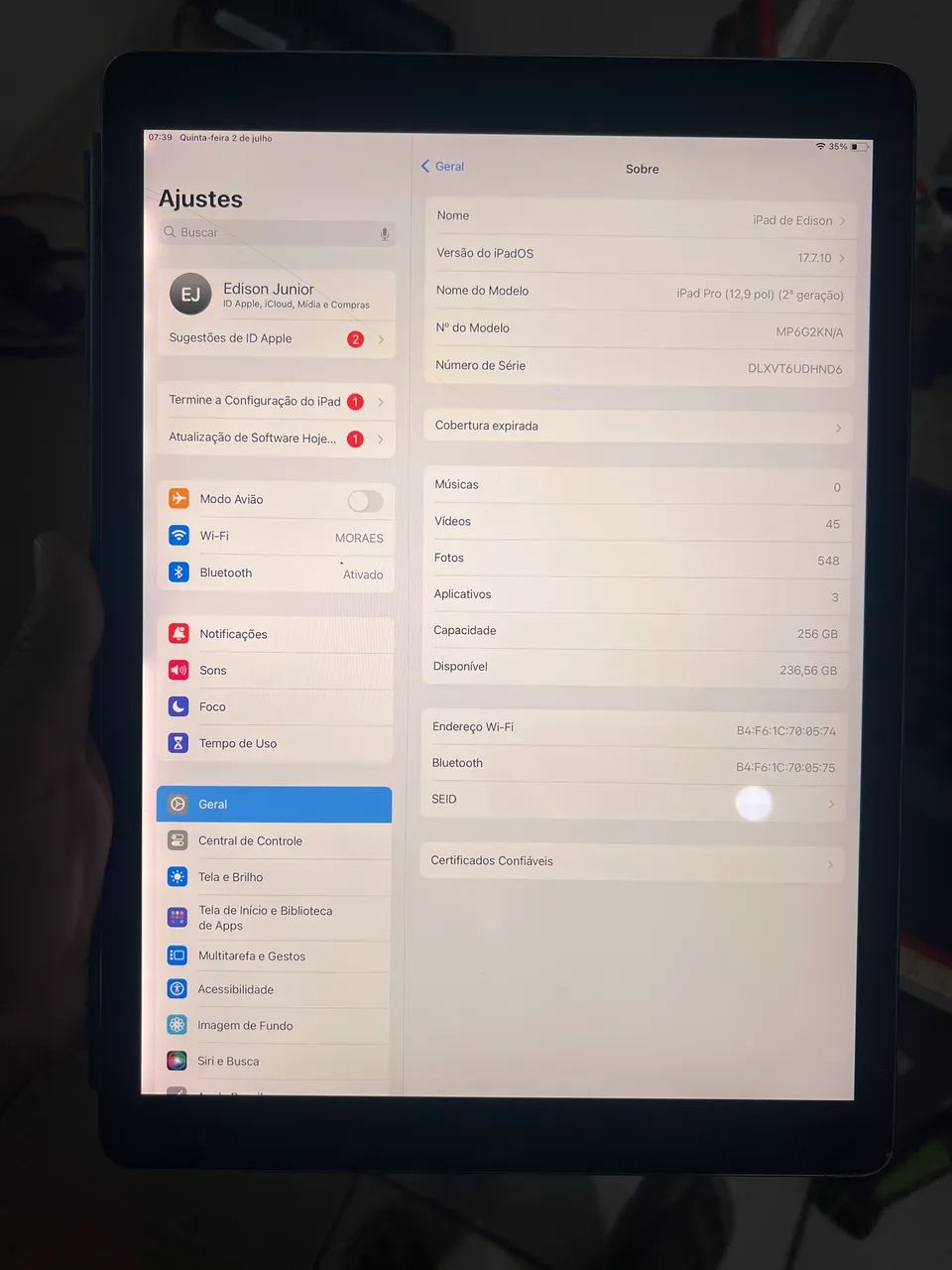 iPad Pro 9 (2ª geração) 256g - Foto 4