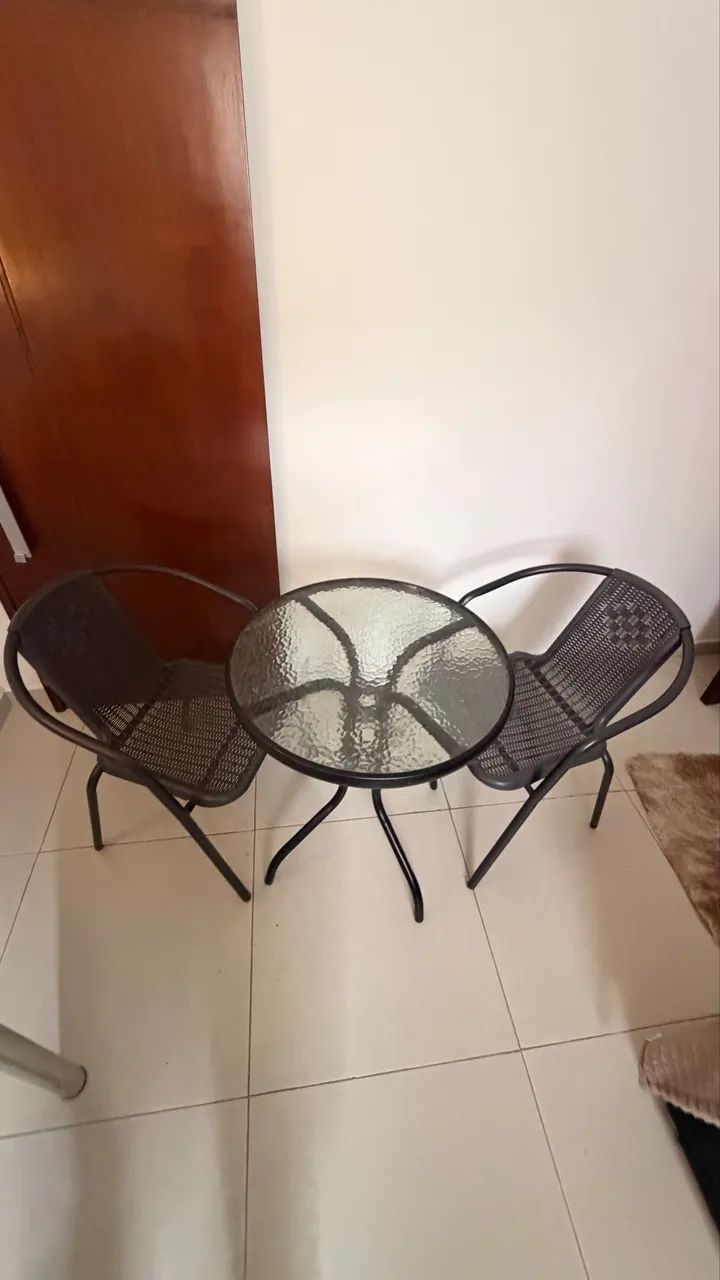 Conjunto mesa de jardim / varanda 