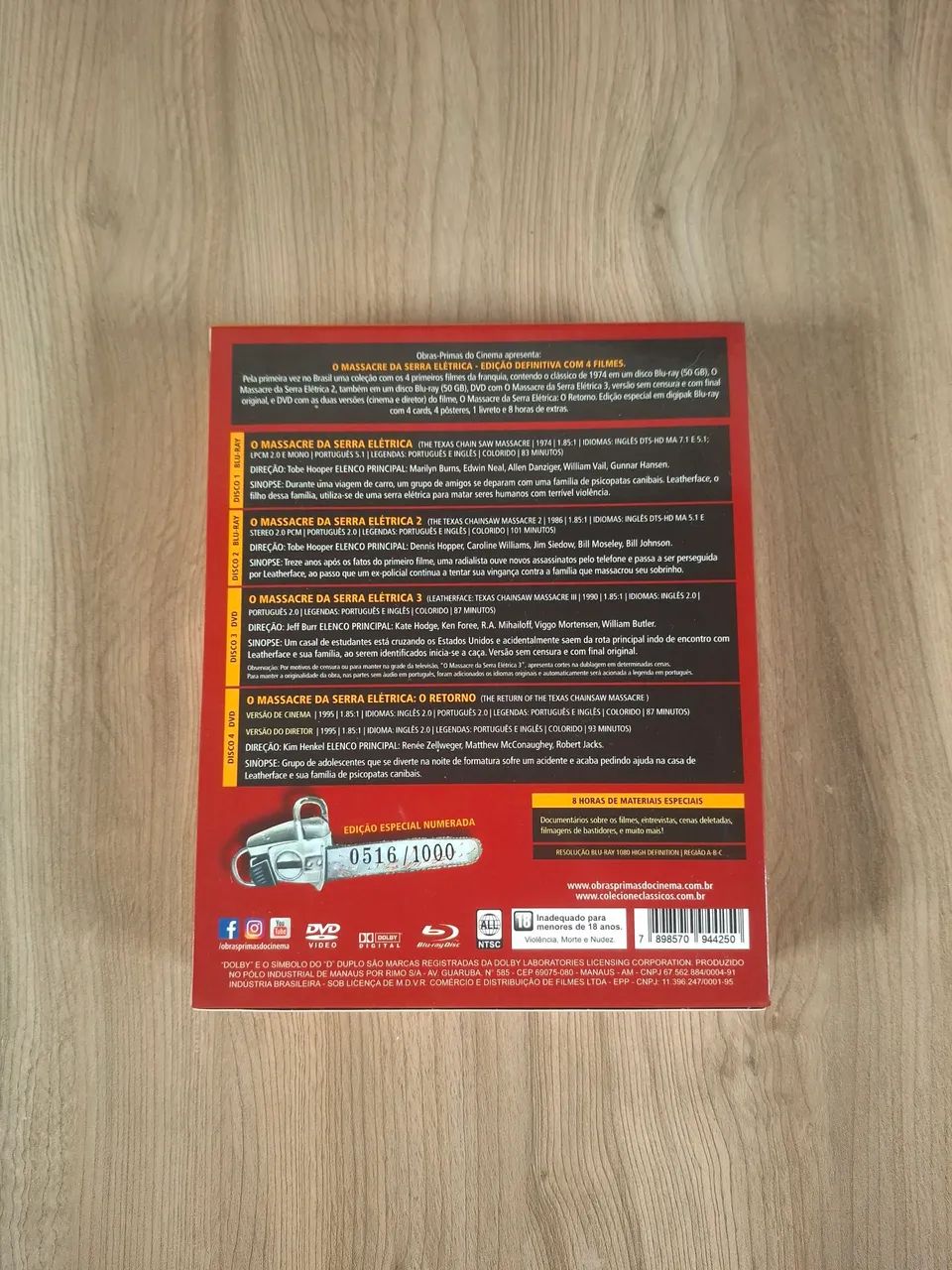 Blu-ray Coleção O Massacre da Serra Elétrica (4 Filmes) - Foto 2