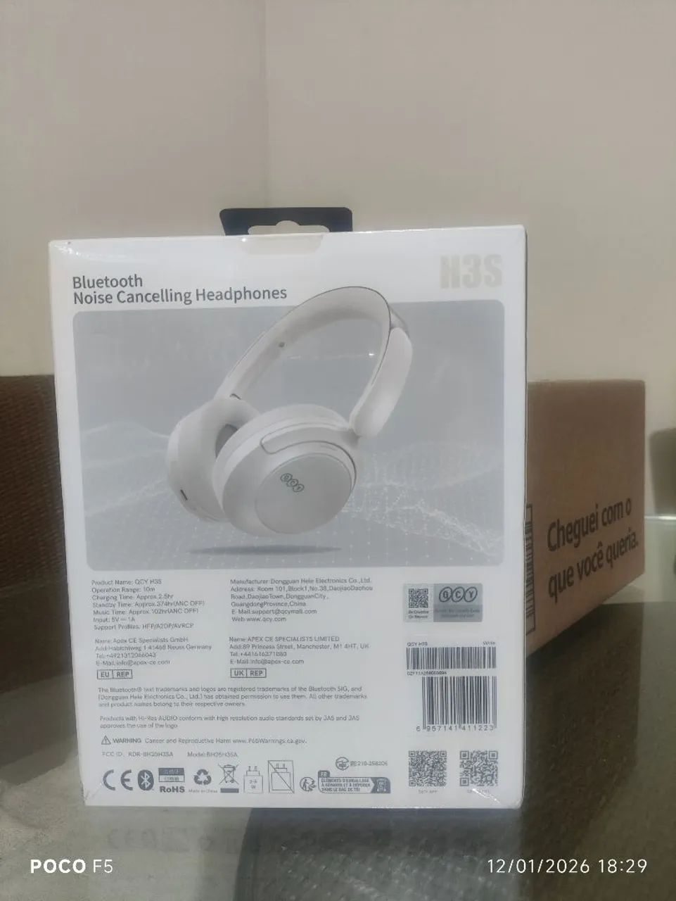 Fone QCY H3S na caixa lacrado - Foto 2