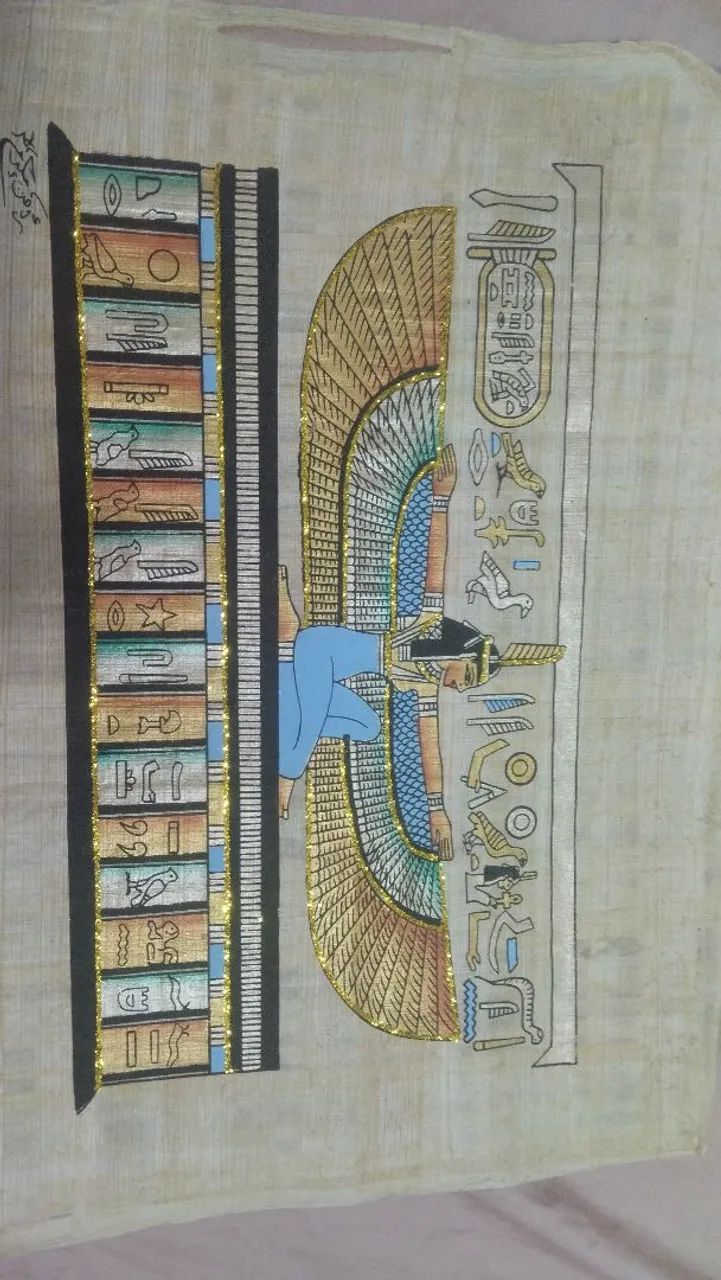 Lindo Papiro egípcio de Isis colori6 - Foto 4