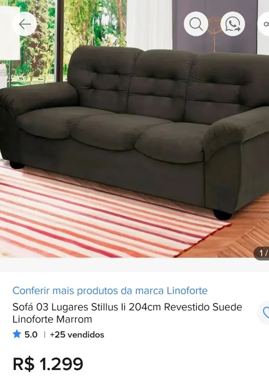 Sofá 3 lugares - Foto 2
