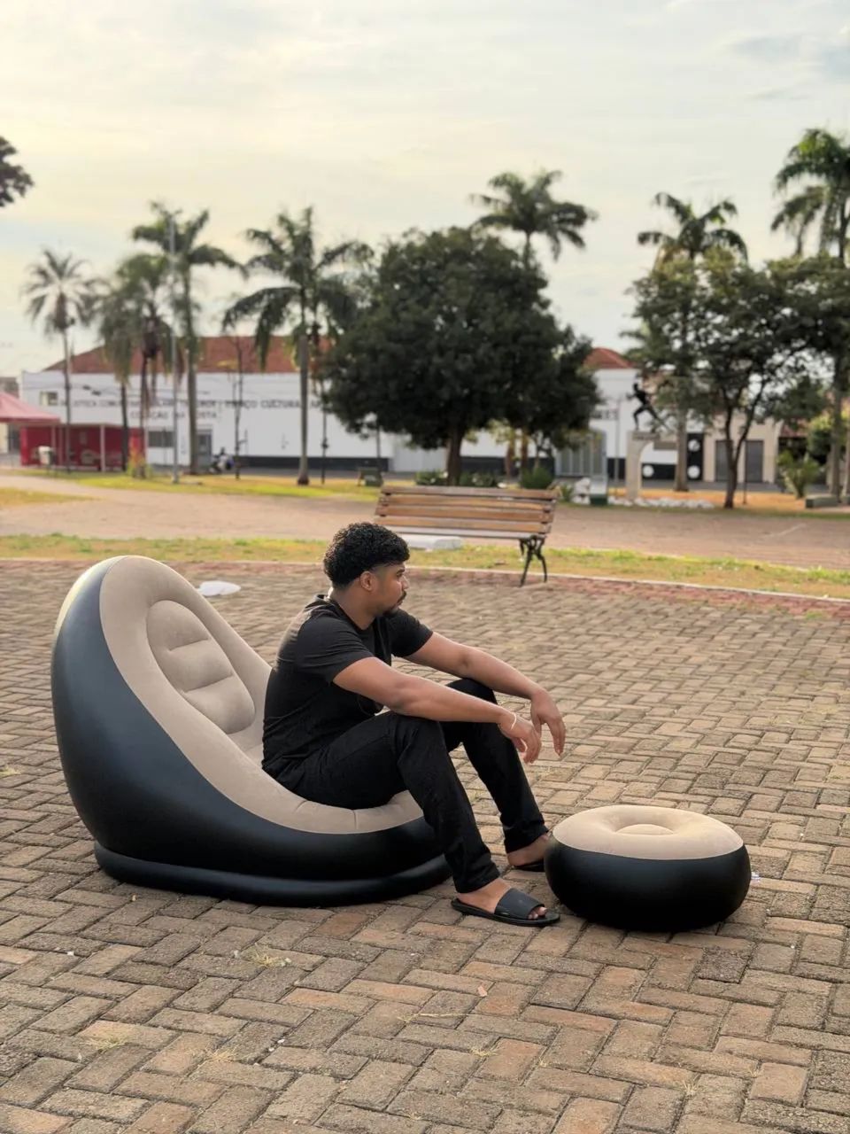 Puff Super confortável Gigante com bomba a pronta entrega - Foto 2