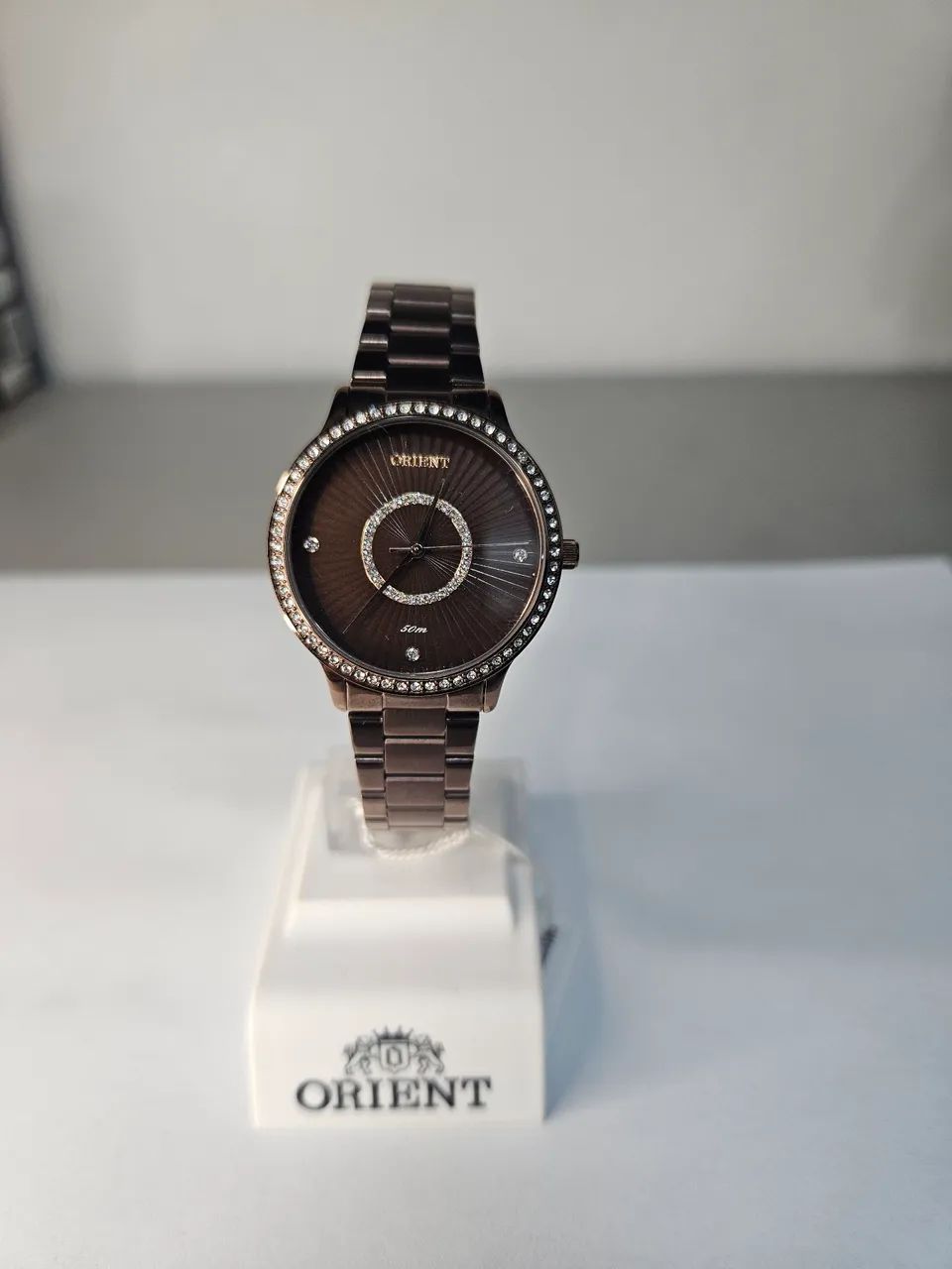 Relógio Quartz Aço Marrom Orient